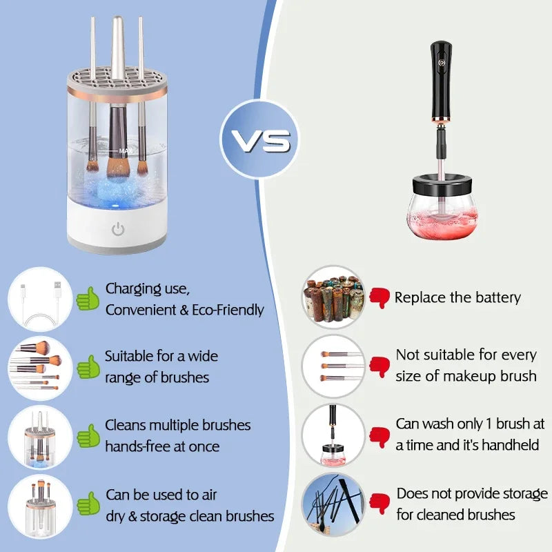 USB Electric Makeup Brush Cleaner Portable 3 in 1