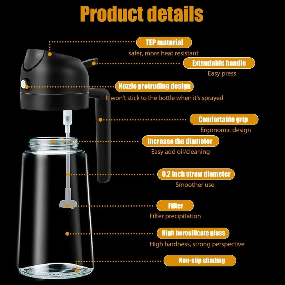 1-2PCS 2in1 Spray Oil Dispenser
