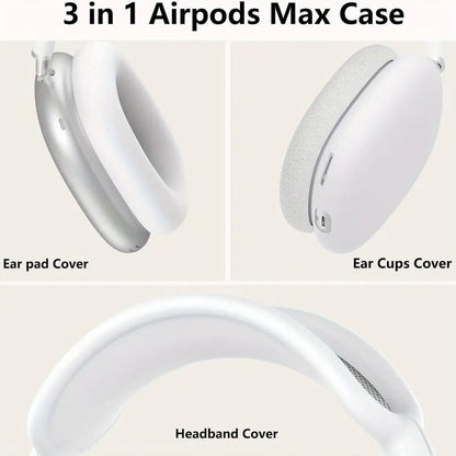 3 in 1 Soft Silicone Skin Protector Headphones Case For Airpods Max
