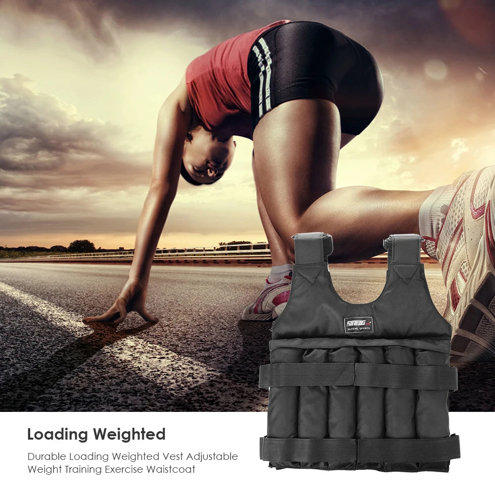 3-50KG Durable Weighted Vest Adjustable Weight Training Exercise