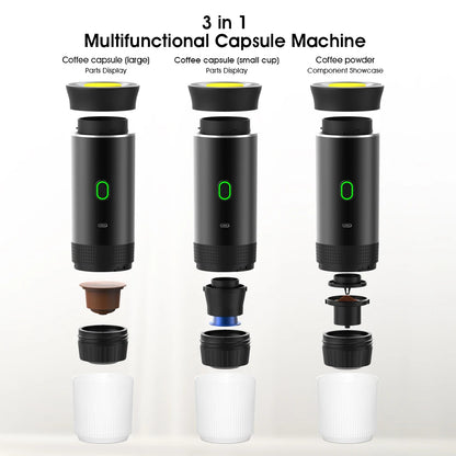 Travel Electric Espresso Machine 3 in 1 Portable Coffee Maker
