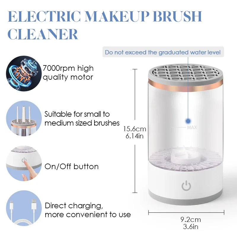 USB Electric Makeup Brush Cleaner Portable 3 in 1