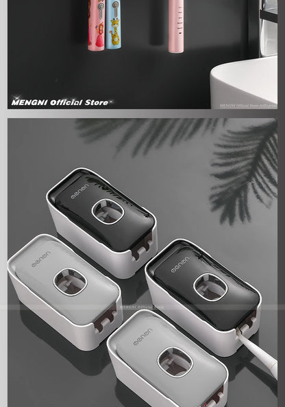 Automatic Toothpaste Dispenser with Toothbrush Holder