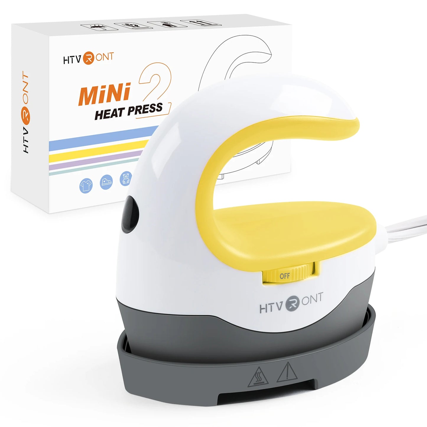 HTVRONT 2nd Gen Portable MINI Heat Press Machine DIY Auto