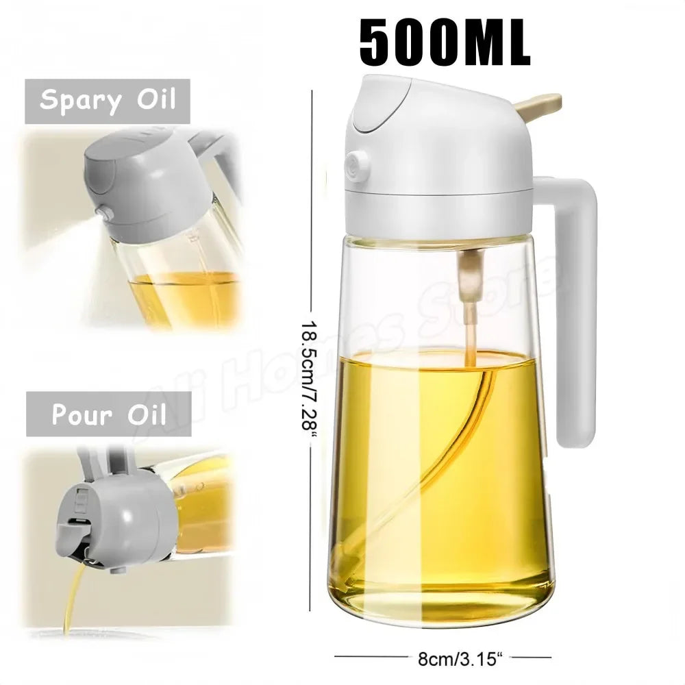 1-2PCS 2in1 Spray Oil Dispenser