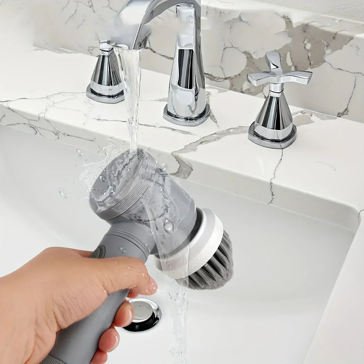 Electric Spin Scrubber Cordless Spin Scrubber with 6 Replaceable Brush Heads
