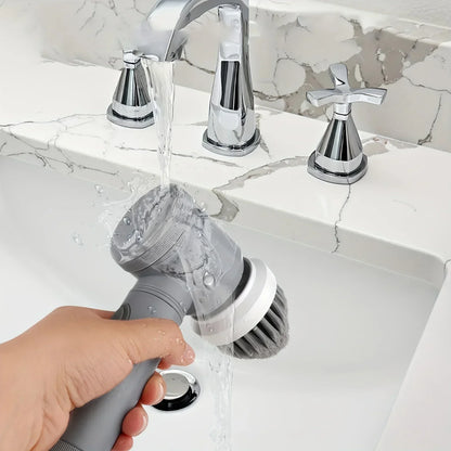 Electric Spin Scrubber Cordless Spin Scrubber with 6 Replaceable Brush Heads
