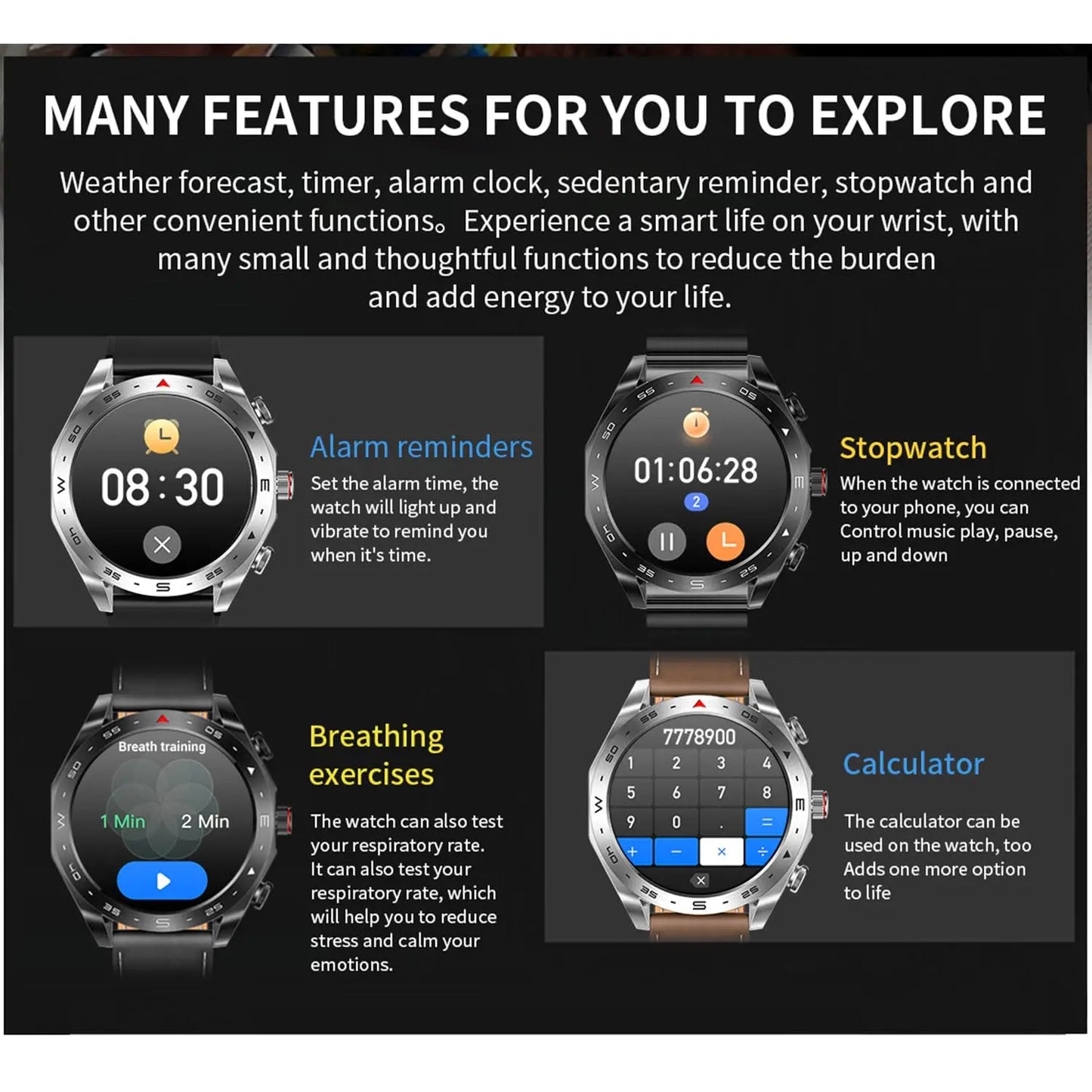 Smart Watch TWS 2-in-1 Bluetooth Earphones HIFI