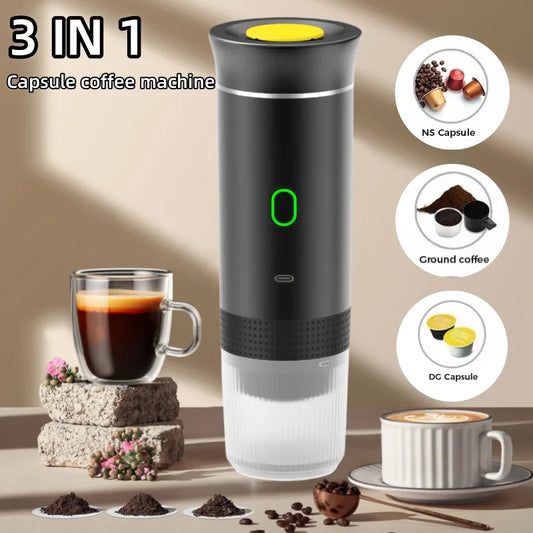 Travel Electric Espresso Machine 3 in 1 Portable Coffee Maker