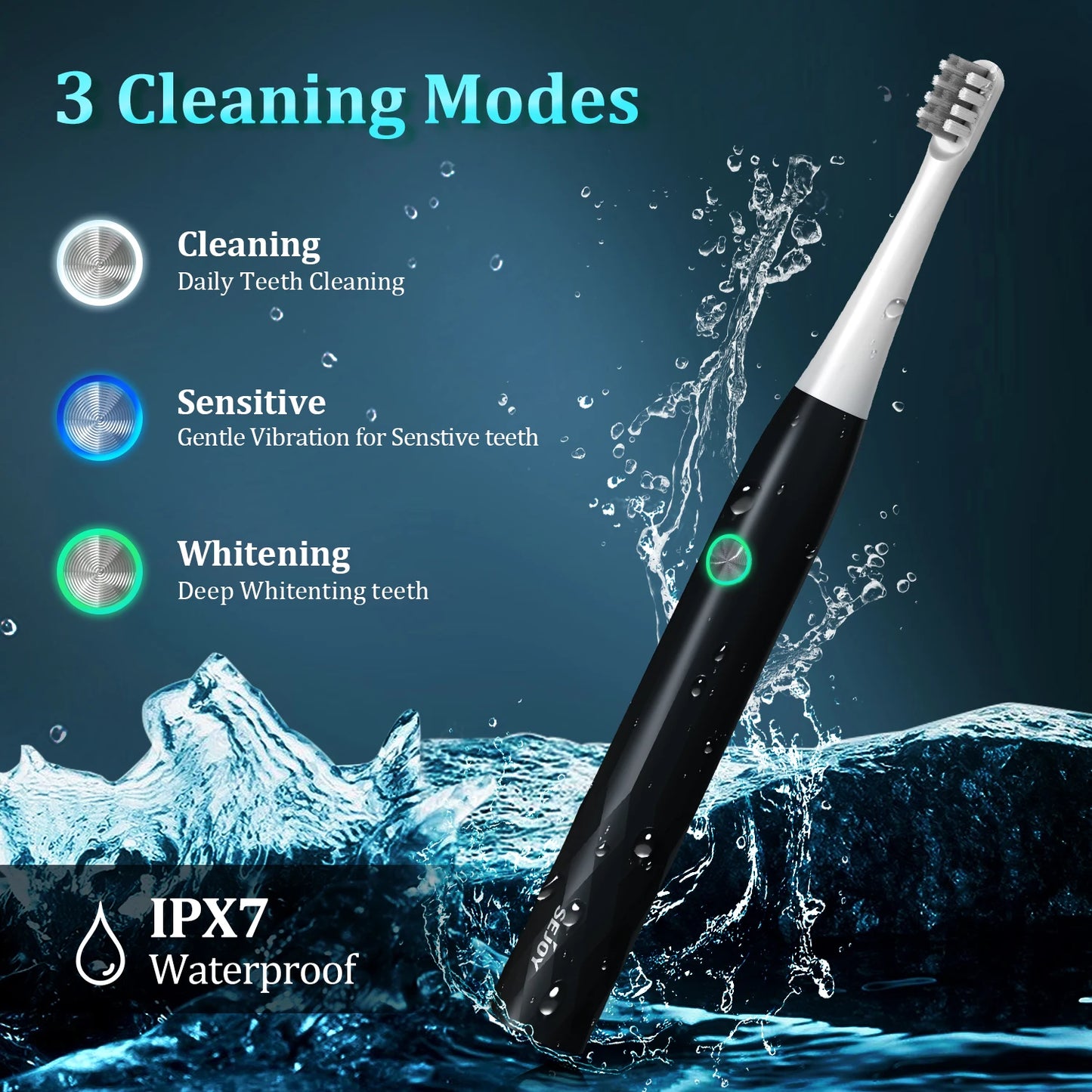 SEJOY Sonic Oral Cleaning Electric Toothbrush