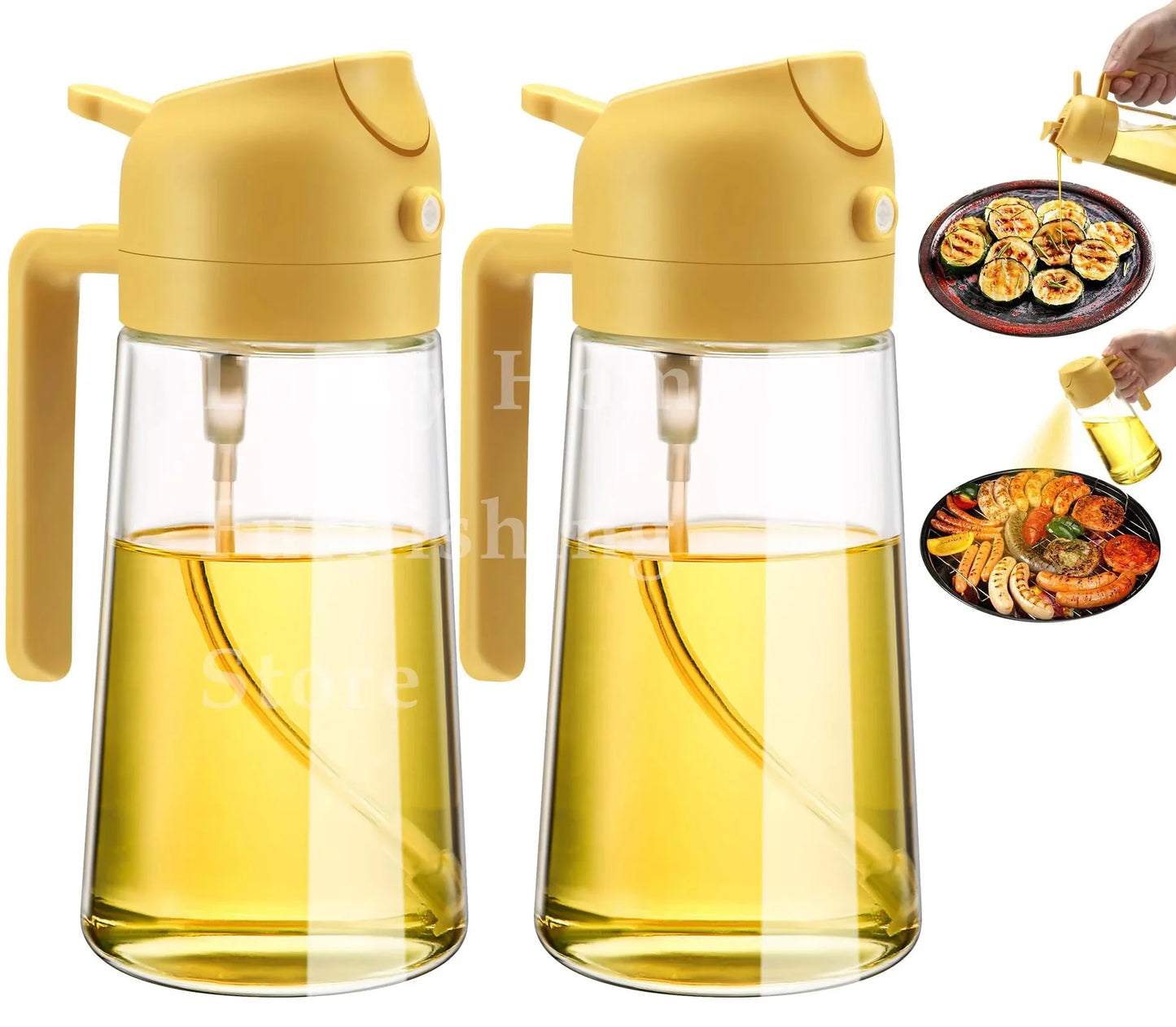 1-2PCS 2in1 Spray Oil Dispenser