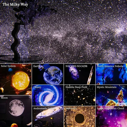 Starry Sky Night Light Galaxy Projector 360°Rotate Planetarium