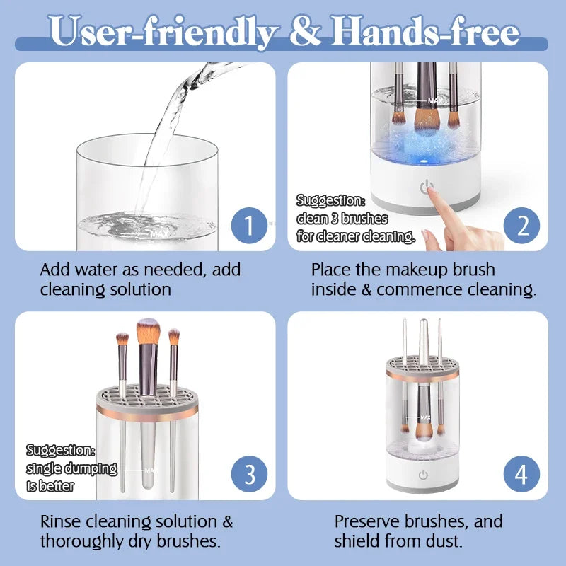 USB Electric Makeup Brush Cleaner Portable 3 in 1