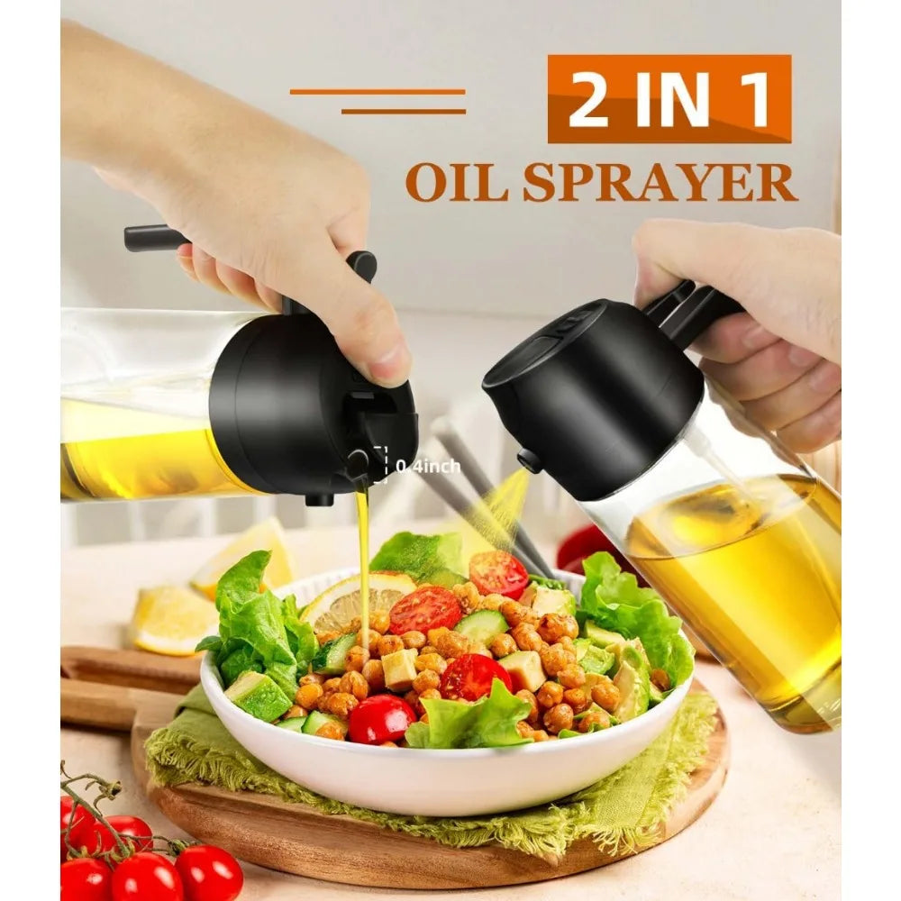 1-2PCS 2in1 Spray Oil Dispenser