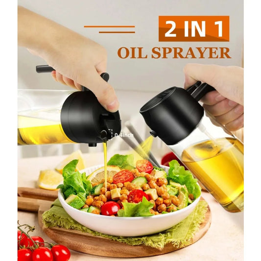 1-2PCS 2in1 Spray Oil Dispenser