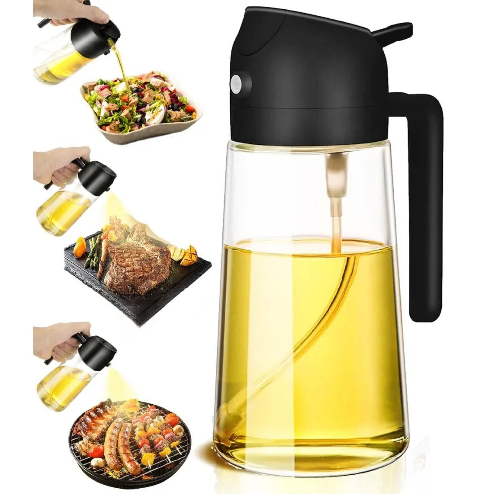 1-2PCS 2in1 Spray Oil Dispenser