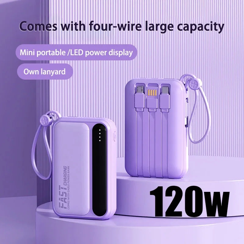 Portable Mini Power bank 120W New
