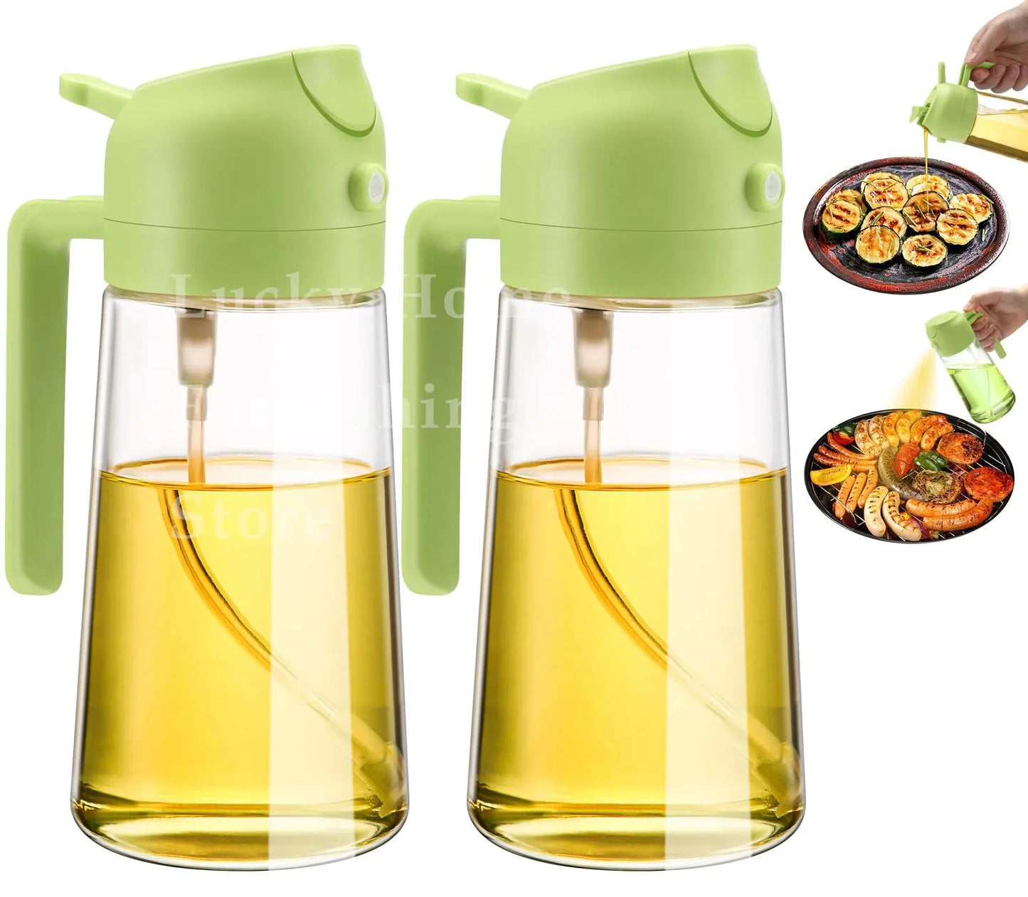 1-2PCS 2in1 Spray Oil Dispenser