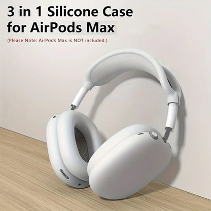 3 in 1 Soft Silicone Skin Protector Headphones Case For Airpods Max