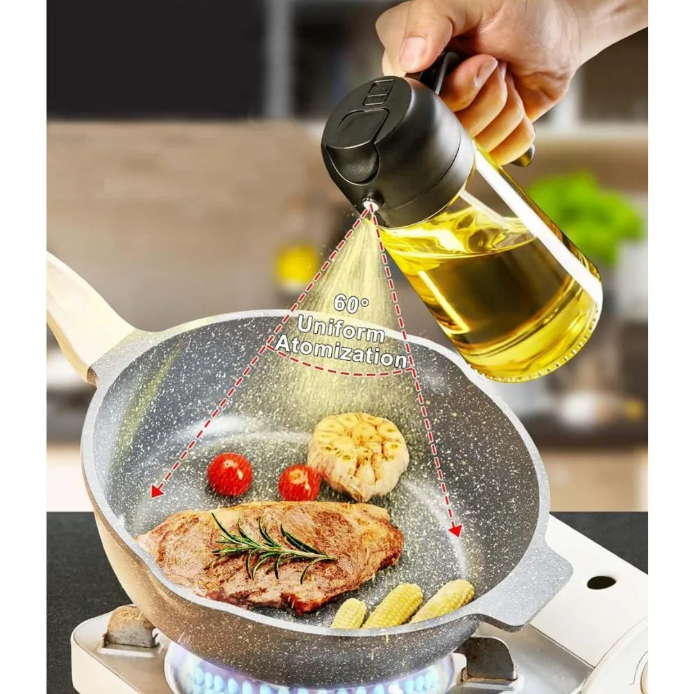 1-2PCS 2in1 Spray Oil Dispenser