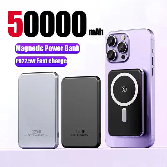 120W Magnetic Power Bank 50000mAh Large Capacity