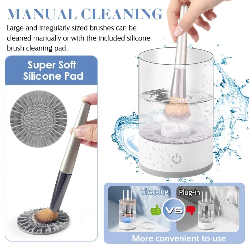USB Electric Makeup Brush Cleaner Portable 3 in 1